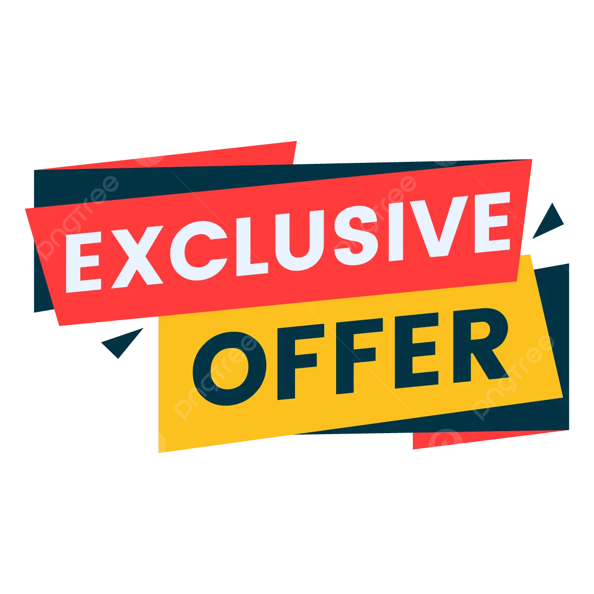 pngtree exclusive offer banner png image 9127757